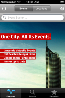 Vorschau Vienna Events – iPhone App