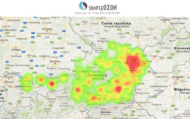 aktuelle Ozondaten Österreich Datensätze data.gv.at