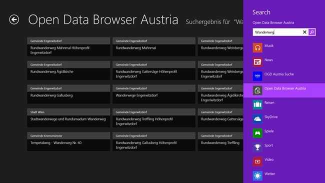 Vorschau Open Data Browser Austria