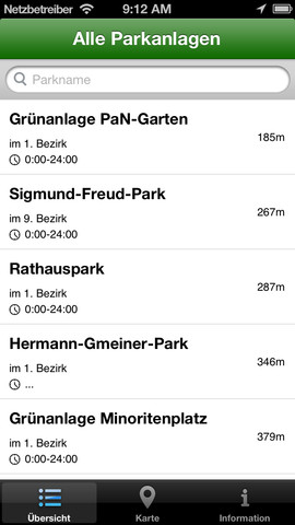 Vorschau Park Finder Vienna