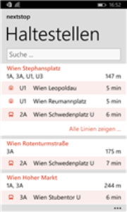 Vorschau Nextstop Wien für Windows Phone