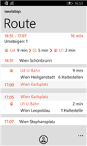 Vorschau Nextstop Wien für Windows Phone