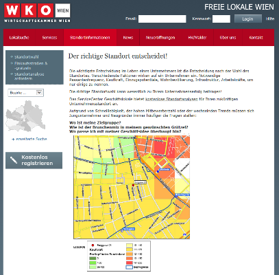 Vorschau Standortanalyse zur Standortsuche in Wien