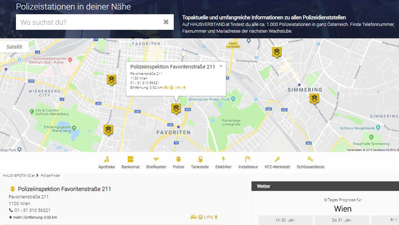 Vorschau Polizei Dienststellen Finder