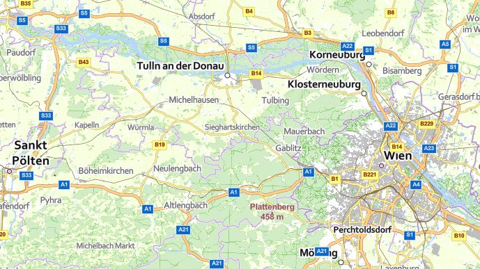 Vorschau basemap.at Vektor mit Mapbox GL JS