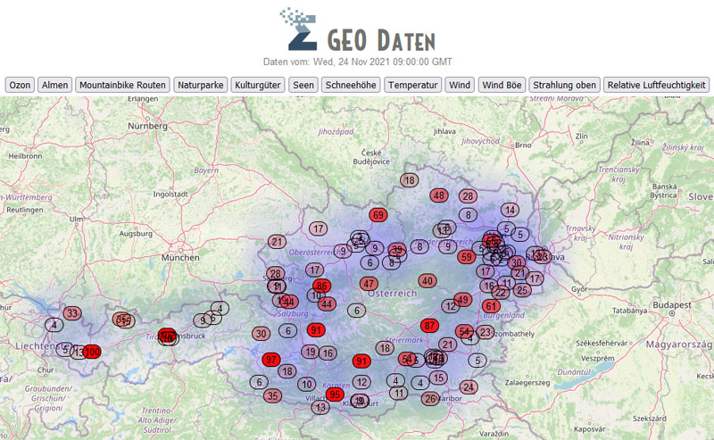 Vorschau Geodaten Visualisierung